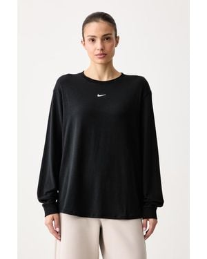 Nike Maglietta A Maniche Lunghe Da Allenamento Da Donna One Relaxed Dri-Fit - Nero