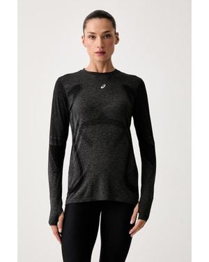 Asics Maglietta A Maniche Lunghe Da Allenamento Road Seamless Ls Top - Nero