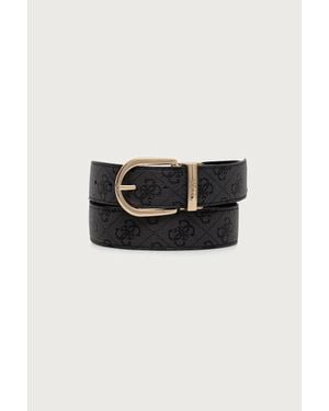 Guess Cintura Reversibile Da Donna Yvonne - Nero