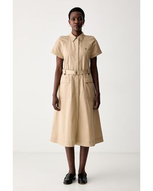 Tommy Hilfiger Vestito Svasato Con Cotone - Neutro