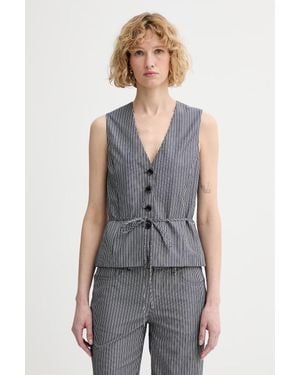 Rag & Bone Gilet Monopetto Da Donna - Grigio