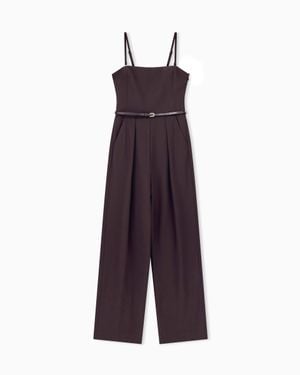 ARMANI EXCHANGE Wide-Leg Jumpsuit - Purple
