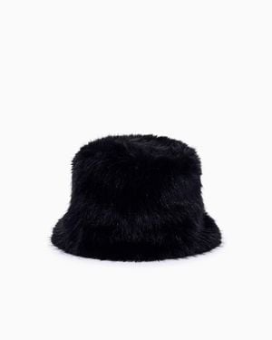 ARMANI EXCHANGE Reversible Bucket Hat - Black