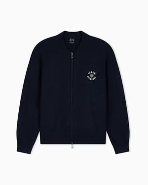 ARMANI EXCHANGE Regular Fit Cardigan - Blue