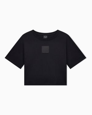 ARMANI EXCHANGE Cropped T-Shirts - Black