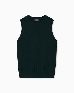 ARMANI EXCHANGE Top With Allover Logo - Green