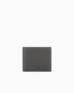 ARMANI EXCHANGE Bifold Wallet With Credit Card Holder - Gray