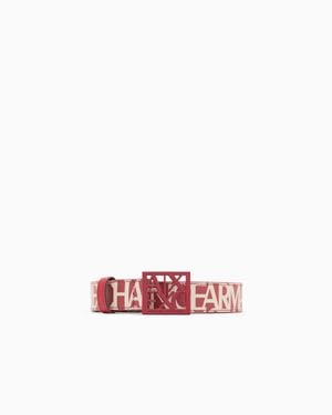 ARMANI EXCHANGE Plate Belt - White