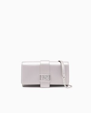 ARMANI EXCHANGE Wallet On Chain With Asv Logo - White