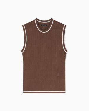 ARMANI EXCHANGE Recycled Viscose V-Neck Top - Brown