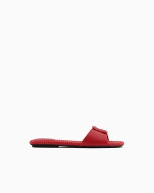 ARMANI EXCHANGE Slippers With Band And Logo - White