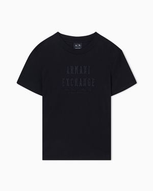 ARMANI EXCHANGE Relaxed Fit T-Shirt - Black