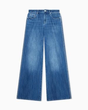 ARMANI EXCHANGE Loose Fit Mid- Rigid Denim Jeans - Blue