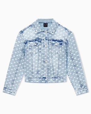 ARMANI EXCHANGE Regular Fit Blouson Jacket - Blue