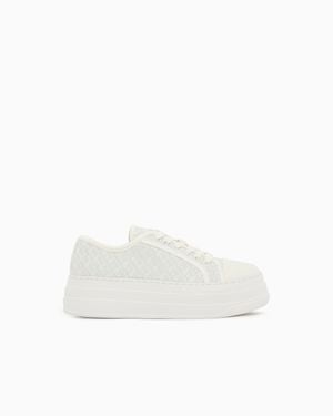 ARMANI EXCHANGE Sneakers Jacquard Canvas - White