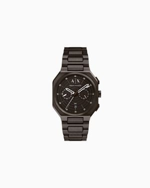 ARMANI EXCHANGE X Bass Dual-Time Watch - Black