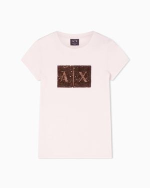 ARMANI EXCHANGE Slim Fit T-Shirt Cotton Jersey - Pink