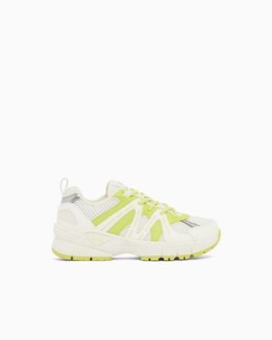 ARMANI EXCHANGE Sneakers With Mesh Inserts - White