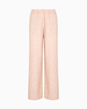 ARMANI EXCHANGE Oversized Cotton And Linen Pants - Pink