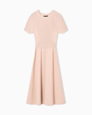 ARMANI EXCHANGE Midi Dress With Flared Skirt - Pink