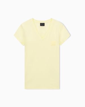 ARMANI EXCHANGE Slim Fit T-Shirts - Yellow