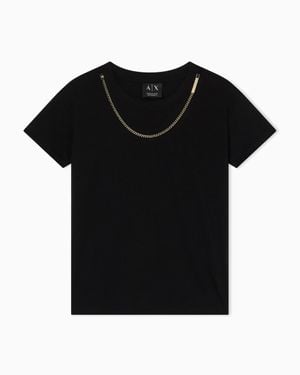 ARMANI EXCHANGE Relaxed Fit T-Shirt - Black