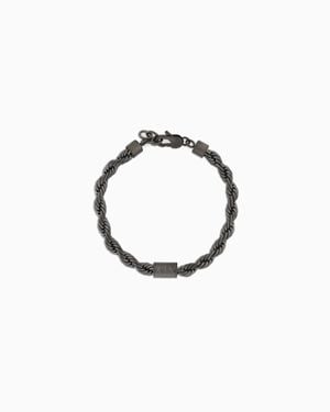 ARMANI EXCHANGE Gunmetal Stainless Steel Chain Bracelet - Multicolor