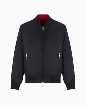 ARMANI EXCHANGE Reversible Satin Bomber - Blue
