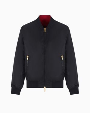ARMANI EXCHANGE Reversible Satin Bomber - Blue