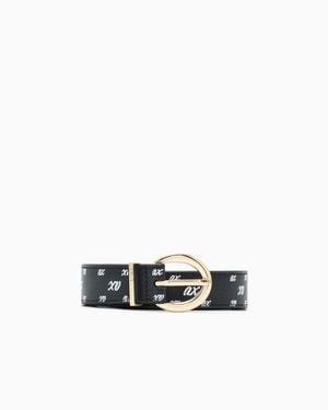 ARMANI EXCHANGE Tongue Belt - White