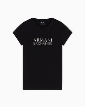 ARMANI EXCHANGE Slim Fit T-Shirts - Black