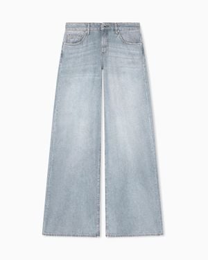 ARMANI EXCHANGE Loose Fit Denim Used Jeans - Blue