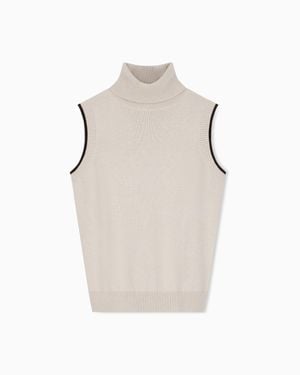 ARMANI EXCHANGE Slim Fit Knit Top - Natural