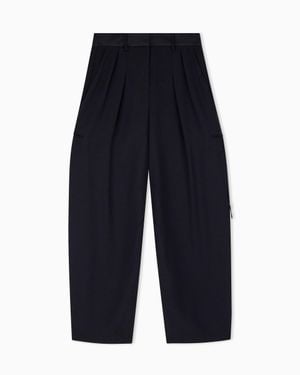 ARMANI EXCHANGE Oversized Pants With Viscose - Blue