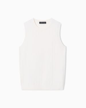 ARMANI EXCHANGE Allover Logo Top - White