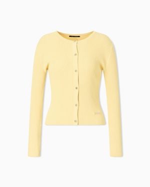 ARMANI EXCHANGE Fitted Cardigan - Yellow