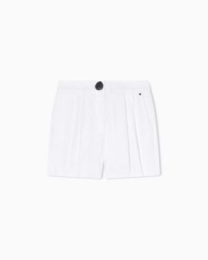 ARMANI EXCHANGE Linen Twill Shorts - White
