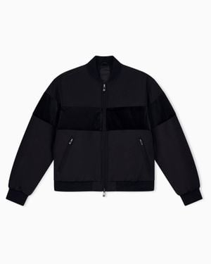 ARMANI EXCHANGE Padded Blouson Jacket - Blue