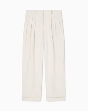 ARMANI EXCHANGE Oversized Trouser - White