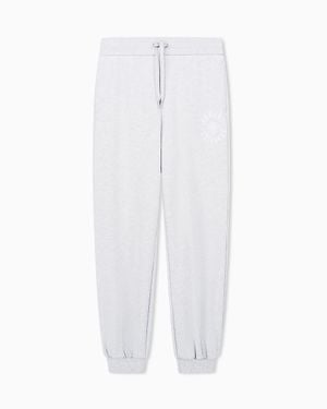 ARMANI EXCHANGE Regular Fit Pants Cotton French Terry - White