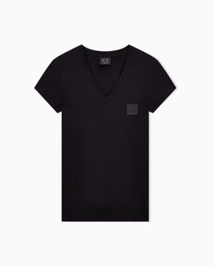 ARMANI EXCHANGE Slim Fit T-Shirts - Black