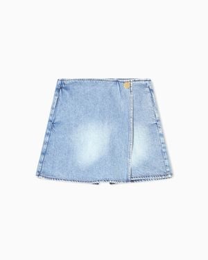 ARMANI EXCHANGE Lyocell Denim Shorts - Blue