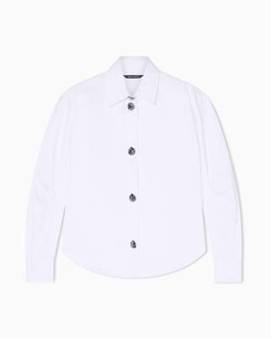 ARMANI EXCHANGE Cotton Twill Shirt - White