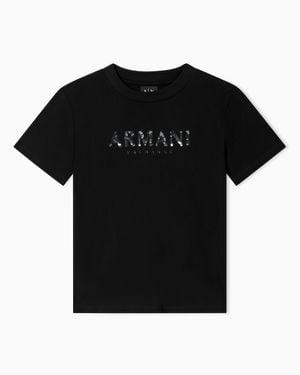 ARMANI EXCHANGE Relaxed Fit T-Shirt - Black