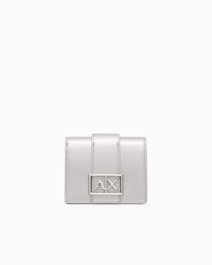 ARMANI EXCHANGE Small Wallet With Asv Logo - White