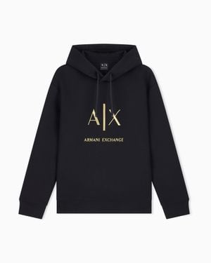 ARMANI EXCHANGE Sweatshirt Bonded Stretch Cotton - Blue