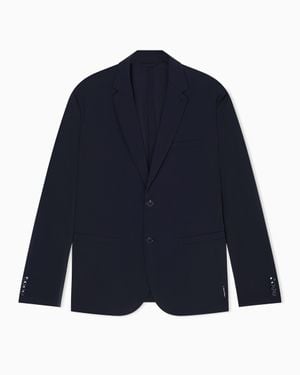 ARMANI EXCHANGE Single-Breasted Jacket - Blue