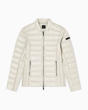 ARMANI EXCHANGE Lightweight Quilted Nylon Down Jacket - Natural