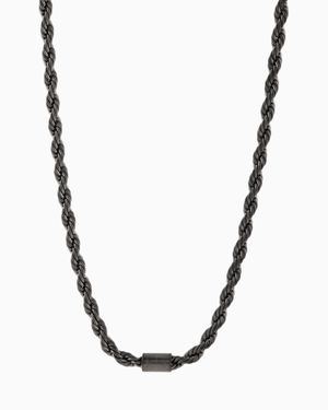 ARMANI EXCHANGE Gunmetal Stainless Steel Chain Necklace - Metallic
