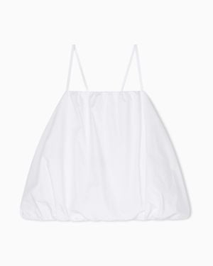 ARMANI EXCHANGE Cotton Twill Top - White